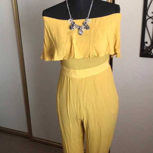 Blue Ivy by KC Off Shoulder Strapless Jumpsuit - Picture 5 of 7